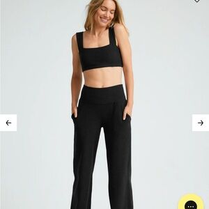 Black Beyond Yoga Spacedye Laid Back Wide Leg Pant BRAND NEW WITH TAGS